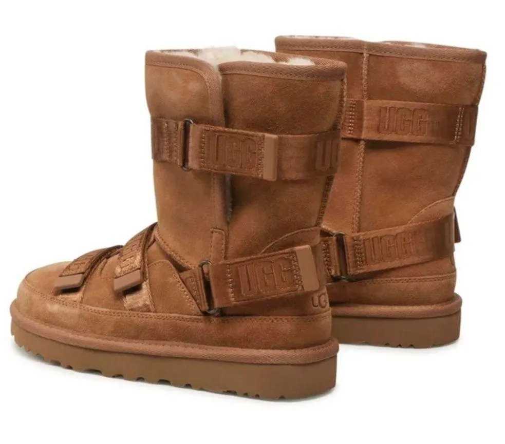 UGG Classic Short Hybrid Boots Suede Chestnut Shearling Lined NEW no Box - Image 3