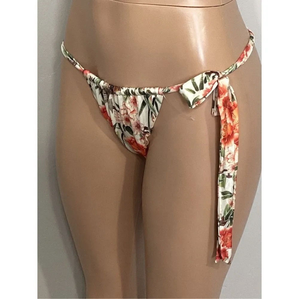 New. HOT AS HELL floral bikini bottom. NSRP $98. Small Red - Image 4