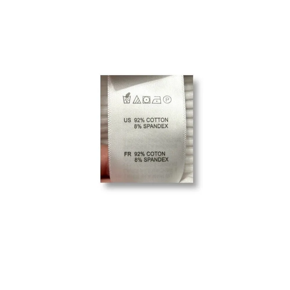 Articles Society S NWT White Ribbed Cotton Tank Top‎ Slit Neck Summer Sleeveless - Image 8