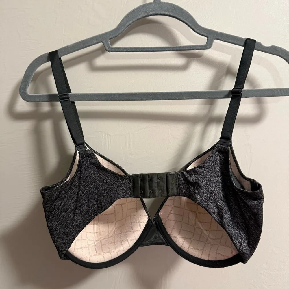 Victorias Secret Uplift Semi Demi Hook and Loop Close Bra Adjustable Space Gray‎ - Image 2
