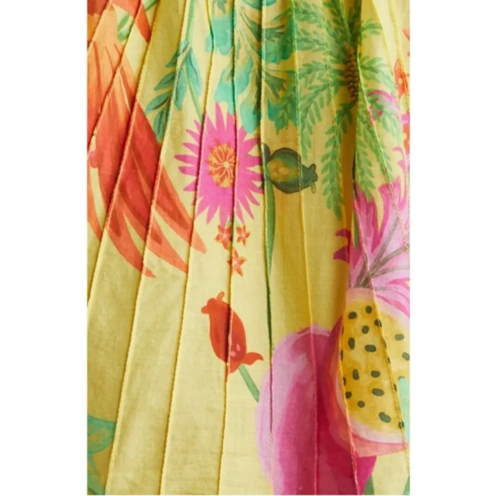 💕FARM RIO💕 Yellow Delicate Fruit Garden Sleeveless Blouse ~ Medium NWT - Image 10