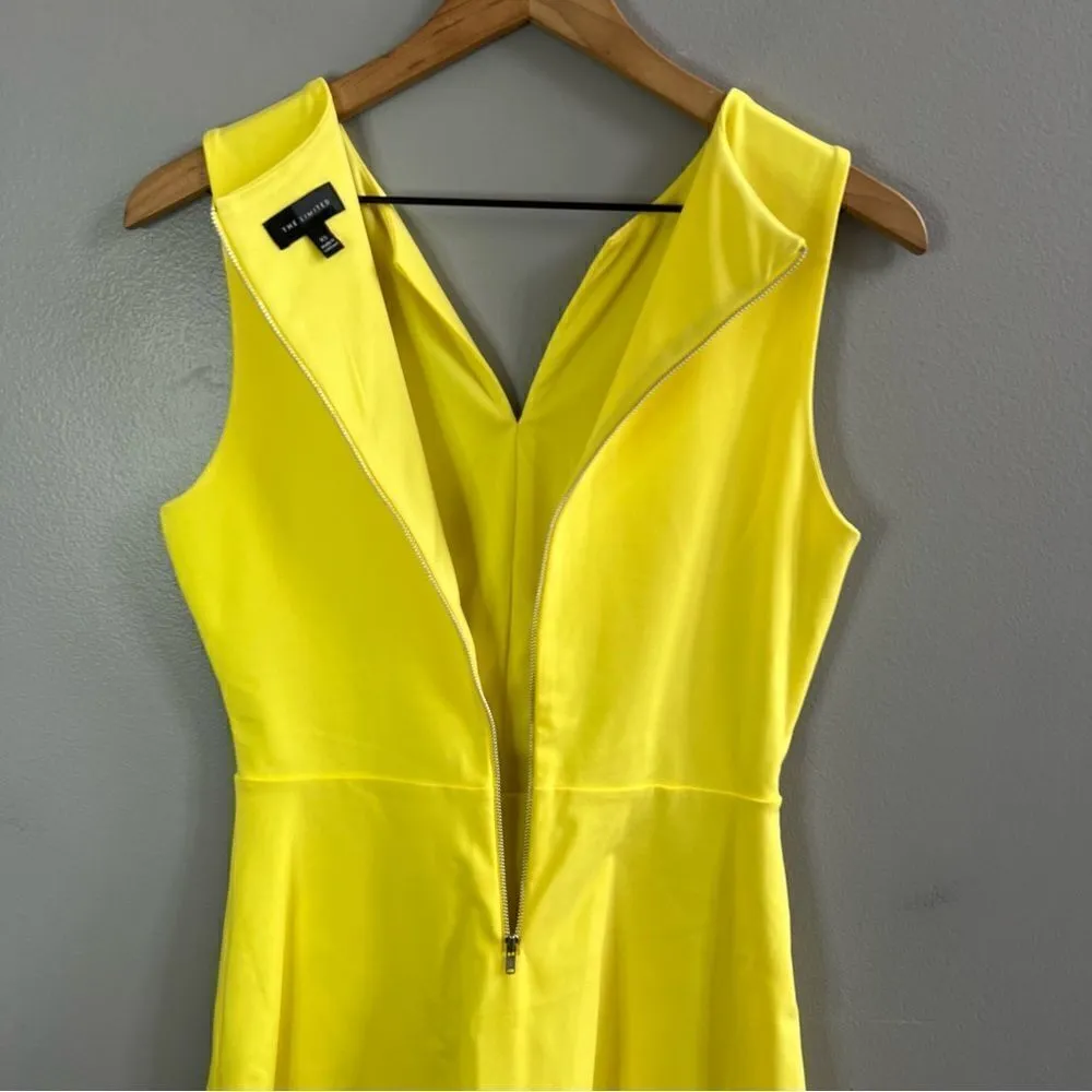 The Limited Sleeveless Skater Dress Bright Yellow Size XS - Image 6