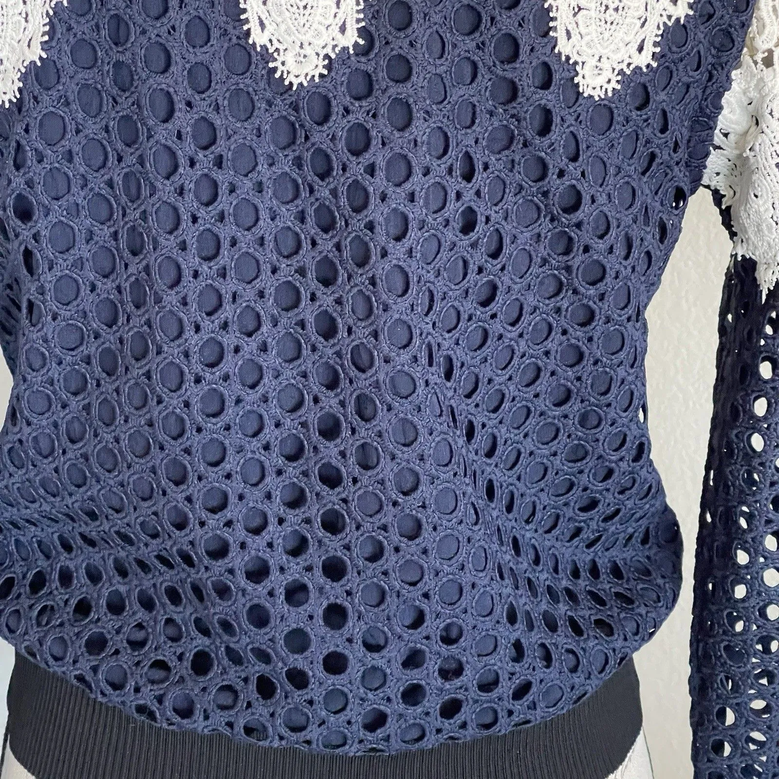 Lucy Paris Womens Jacket Sz XS  Crochet Cottagecore Cottage Boho Bohemian Autumn - Image 7