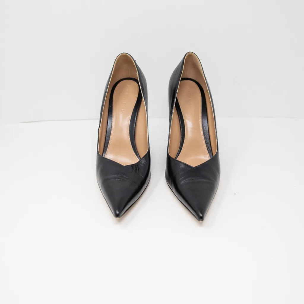 Bottega Veneta  Comet 100MM Genuine Leather Pointed Toe Sculptural Wedge Heels 9 - Image 2