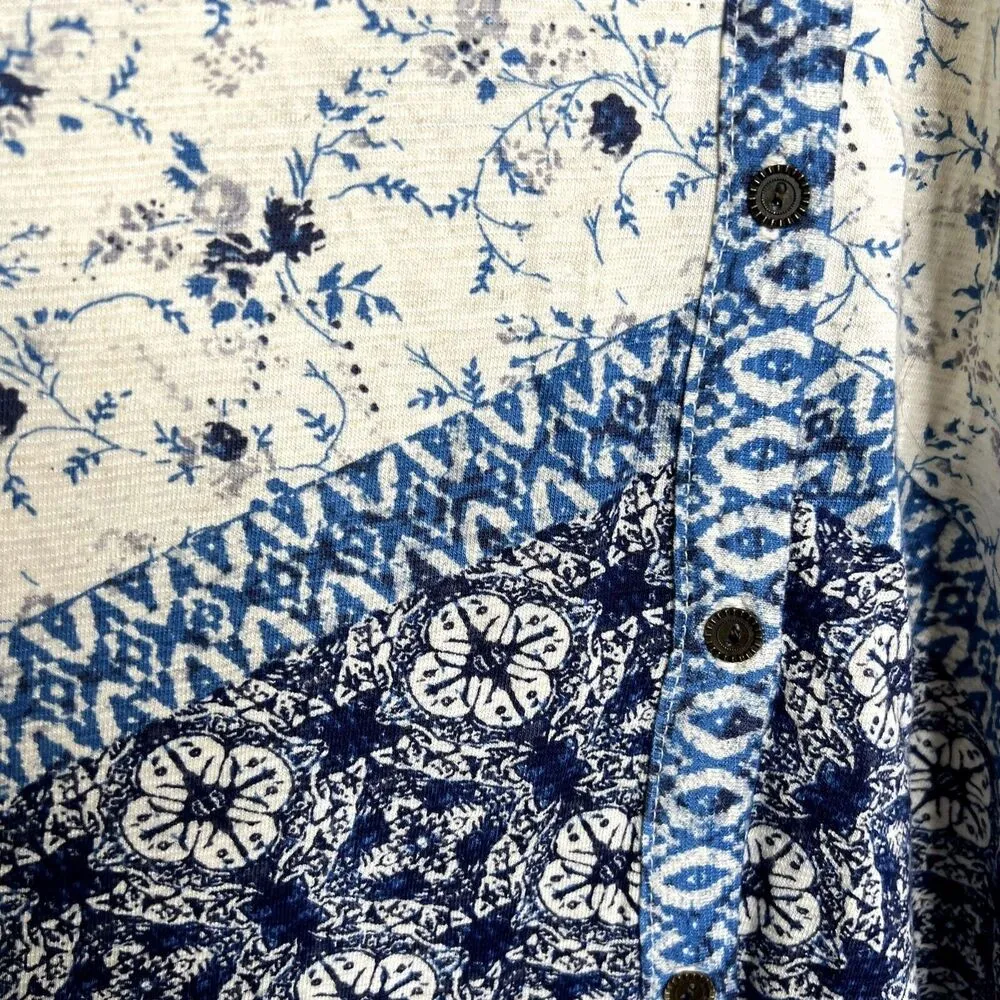 Lucky Brand Linen Floral Patterned Bali Knit Top - Image 6