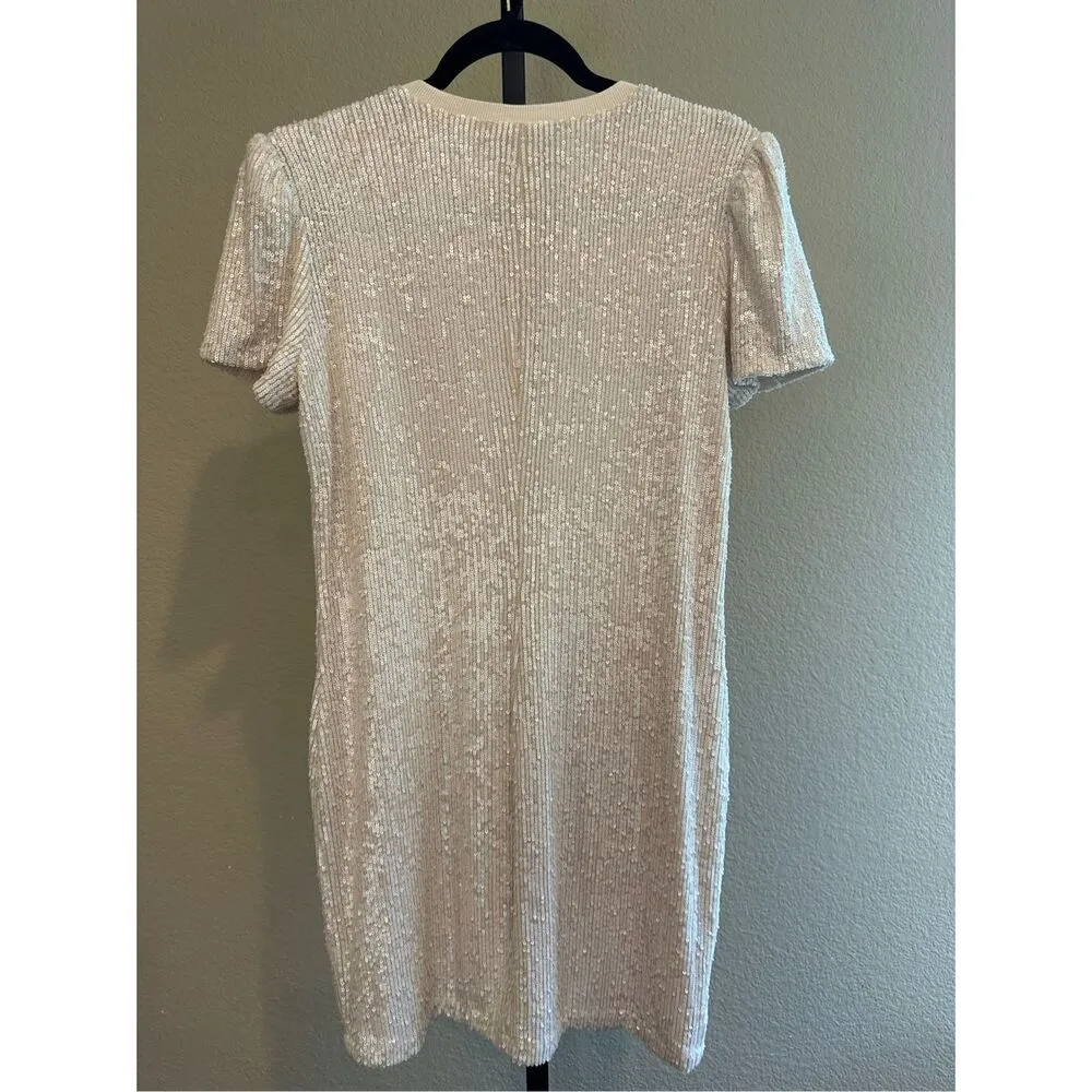 Generation Love Donna Sequin Dress in Shell Size S - Image 3