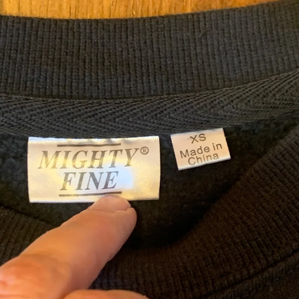 Mighty Fine sweatshirt X-Small Dancing Skeletons Black Oversized Halloween - Image 3