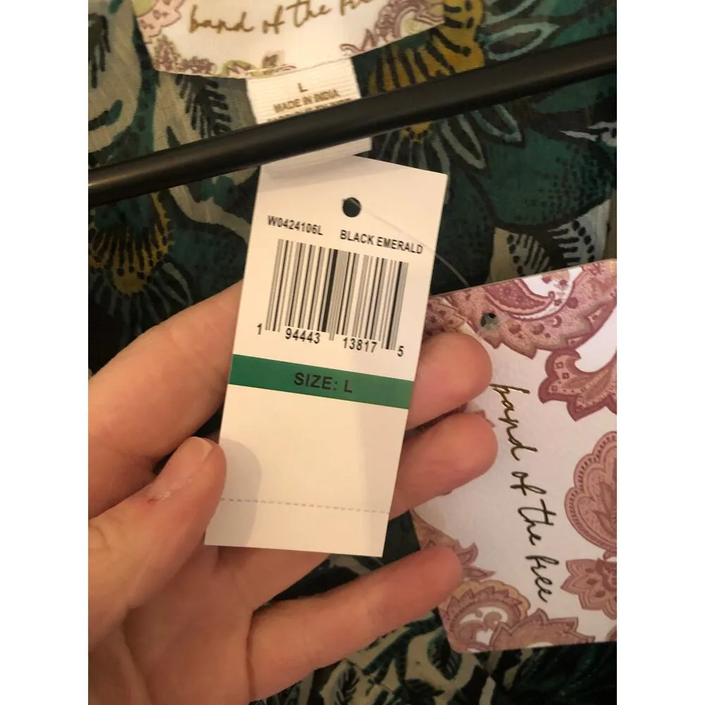 Band of the Free NWT Bonnie Emerald Floral Long Sleeve Bodysuit - Image 5