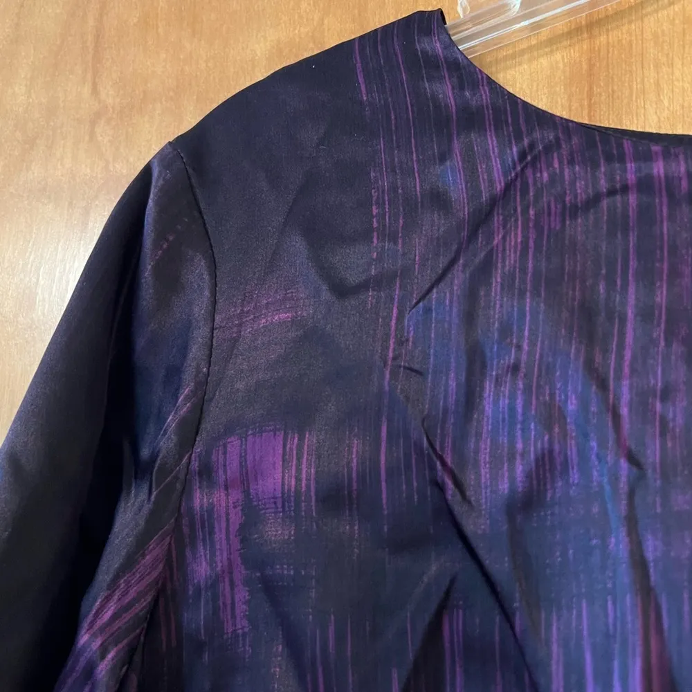 French Connection Women’s Silk Dress Purple Shift Lightweight Size 8 - Image 5