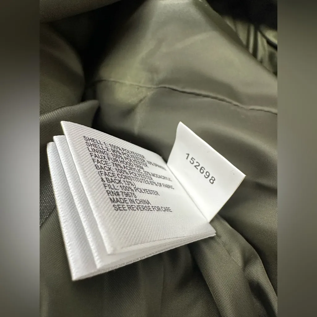 Michael Kors Women's Quilted Trim Puffer Vest Size XS Green‎ Cheetah No Hood Zip - Image 11