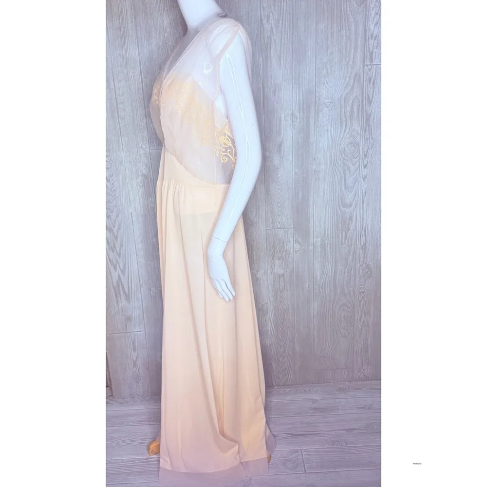 Rare Vintage lace sheer embroidered vanity fair plus size night gown nighty lg - Image 11