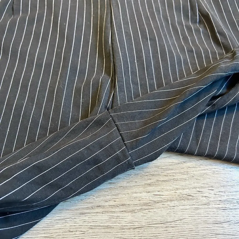Chico's Women's Black Pinstripe Trousers Size 2.5 (US 14) - Image 7