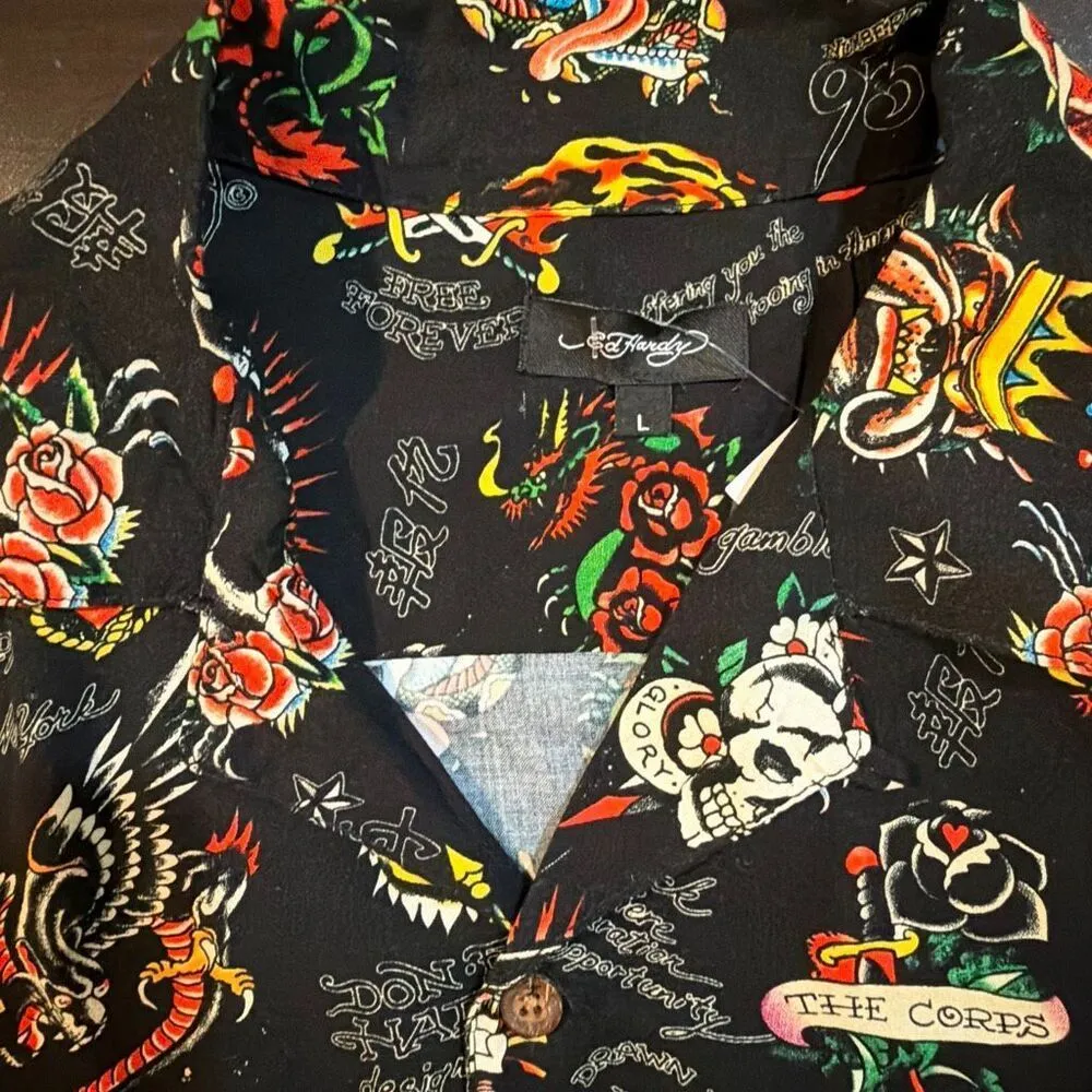 NWT Ed Hardy ladies crop top button up shirt - Image 6
