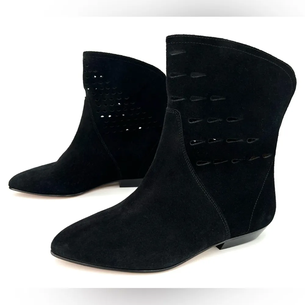 ISABEL MARANT Sprati perforated black suede ankle boots size 36 - Image 2