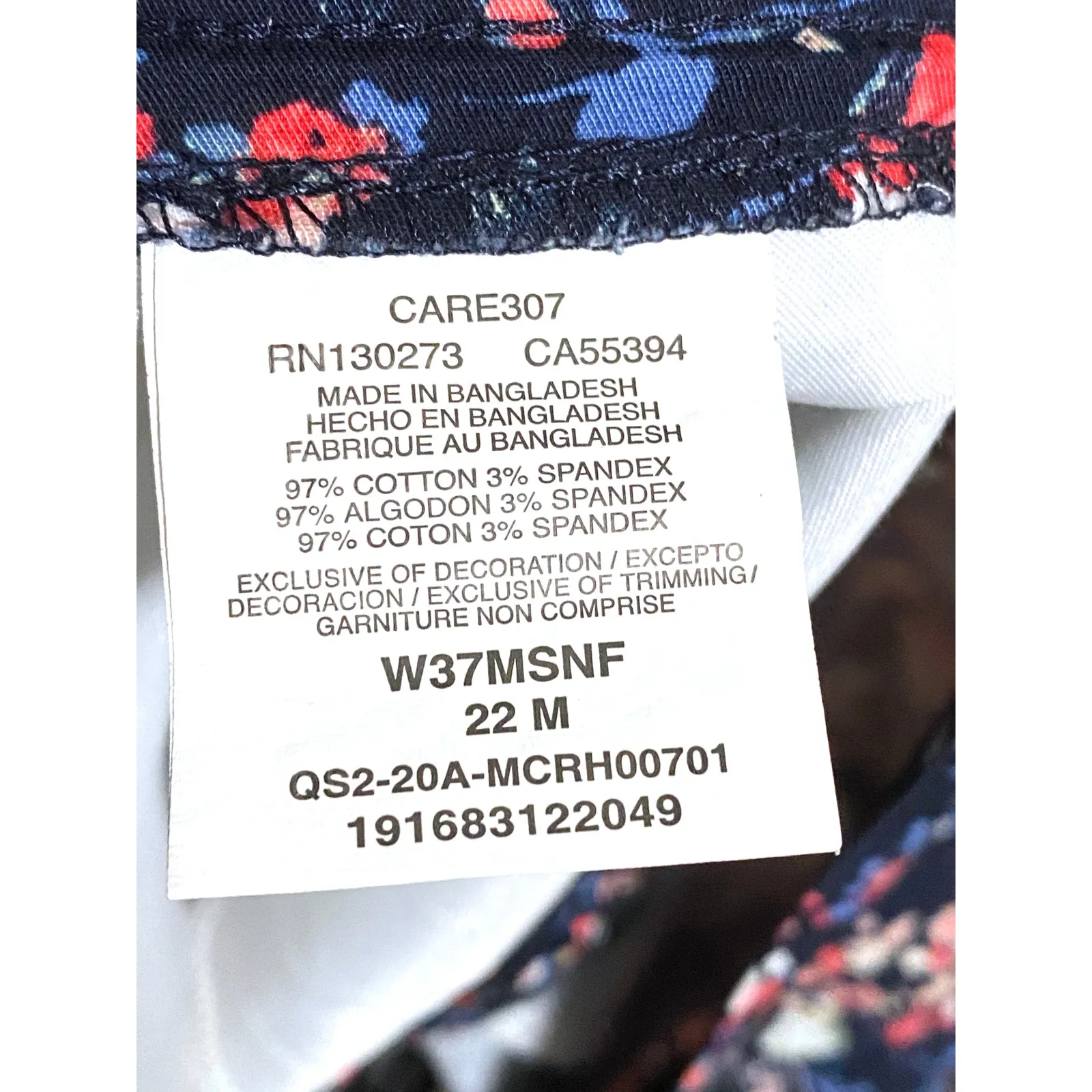 Lee Riders Midrise Shorts Womens 22 Ditsy Floral Dark Romantic Bloomcore Boho - Image 8