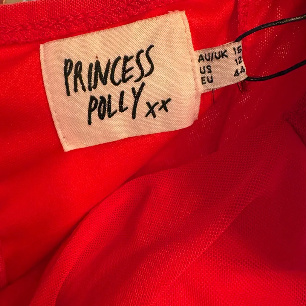 NWT Princess Polly Delany Bodysuit in red, Size 12 - Image 6
