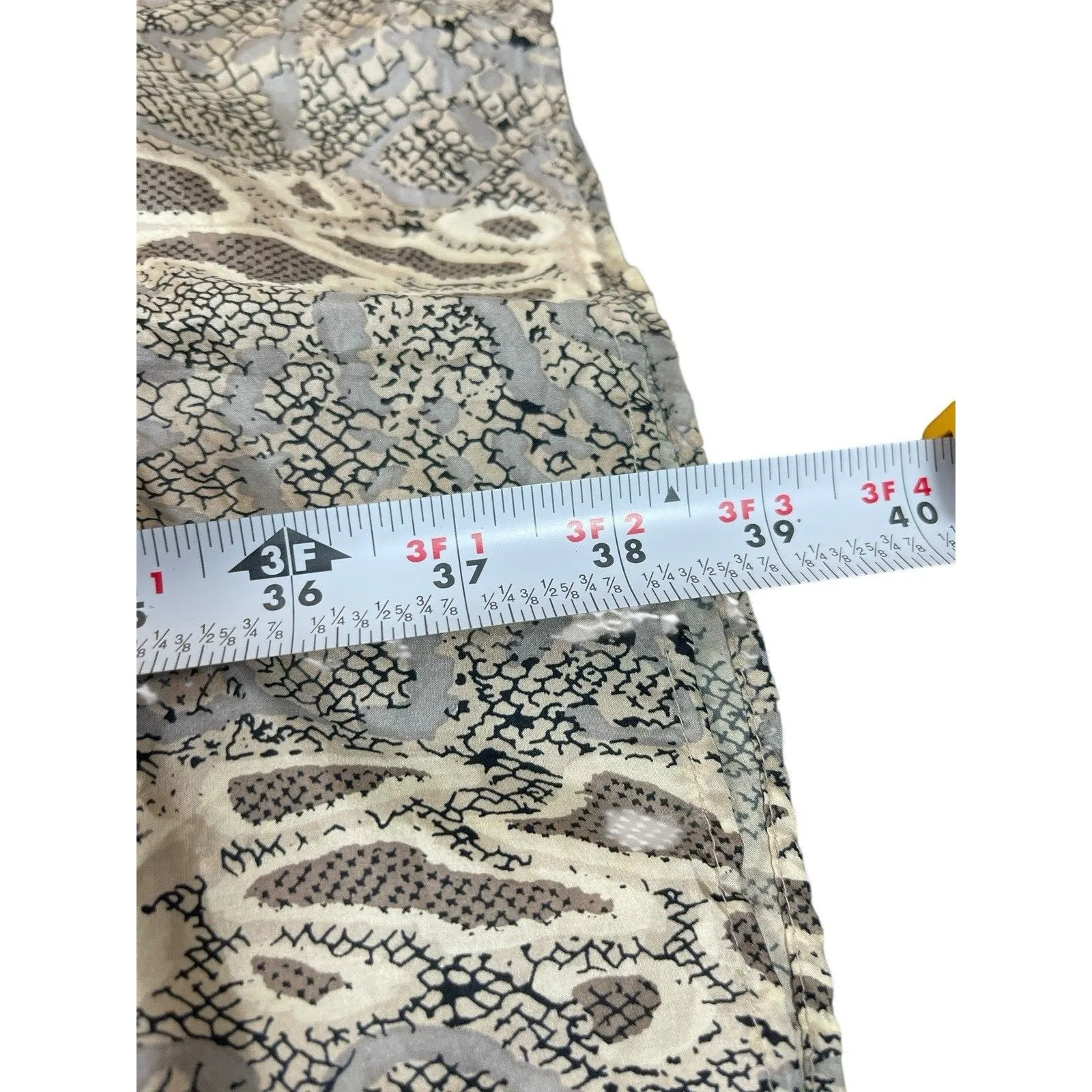 VTG Stunt 100% Silk Dress Women’s M Snakeskin Animal Print Sleeveless Dress Tan Size M - Image 7