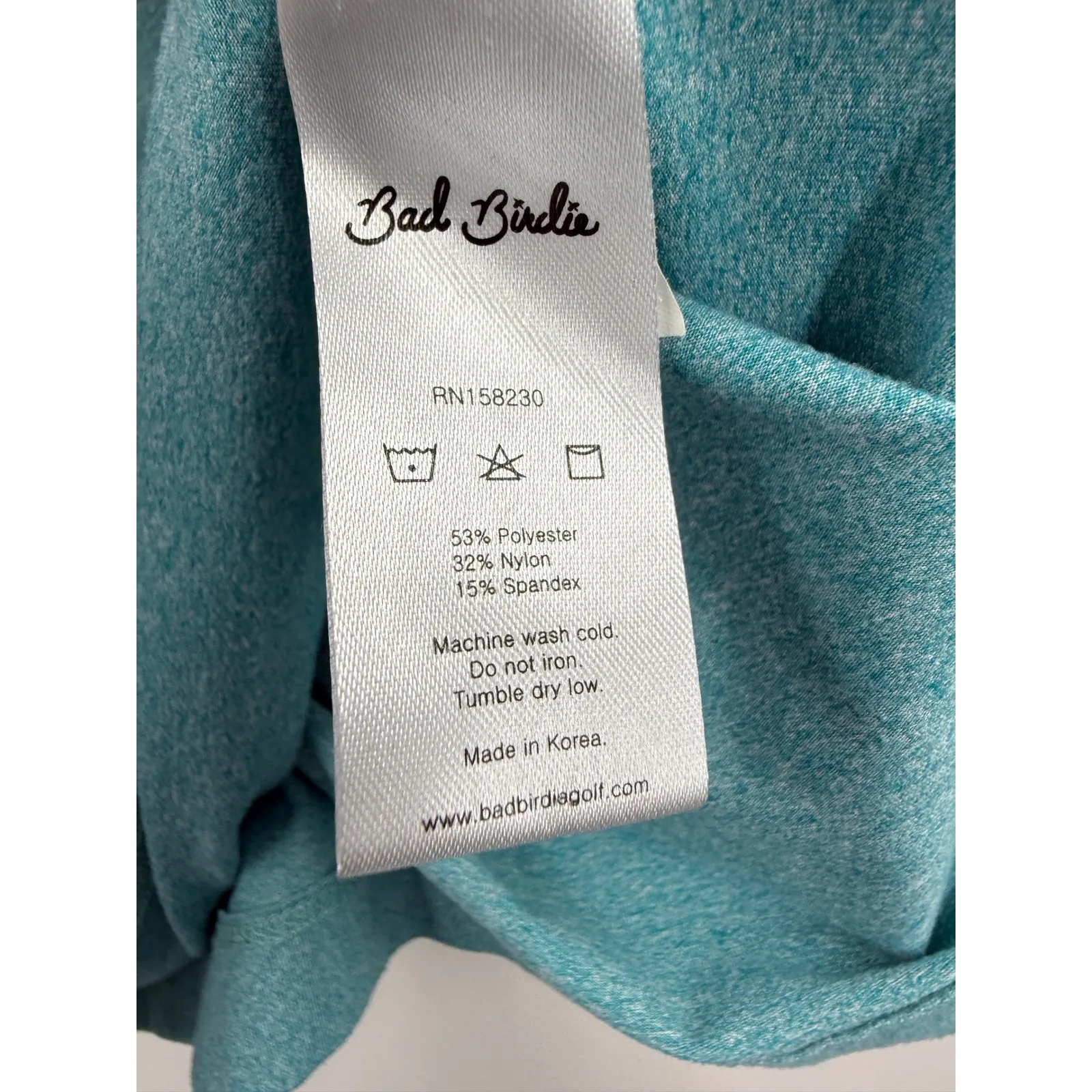 Bad Birdie Golf Pullover Womens Small 1/4 Zip Long Sleeve Teal Performance Top Blue - Image 4