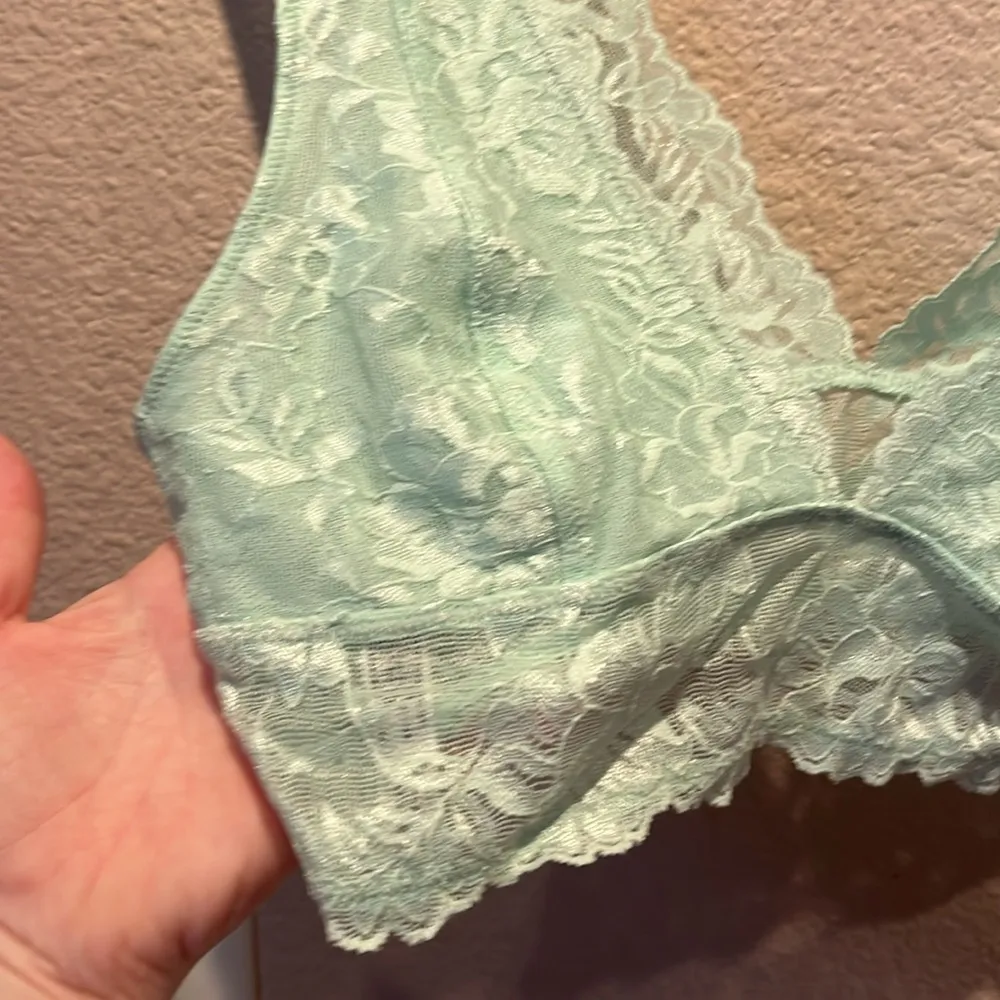 Free People Women’s Mint Green Miss Dazie Lace Bralette Size Small - Image 3