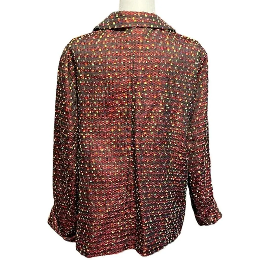 Dialogue Women's Button Front Jacket Blazer Shacket Coat Size XL - Image 2