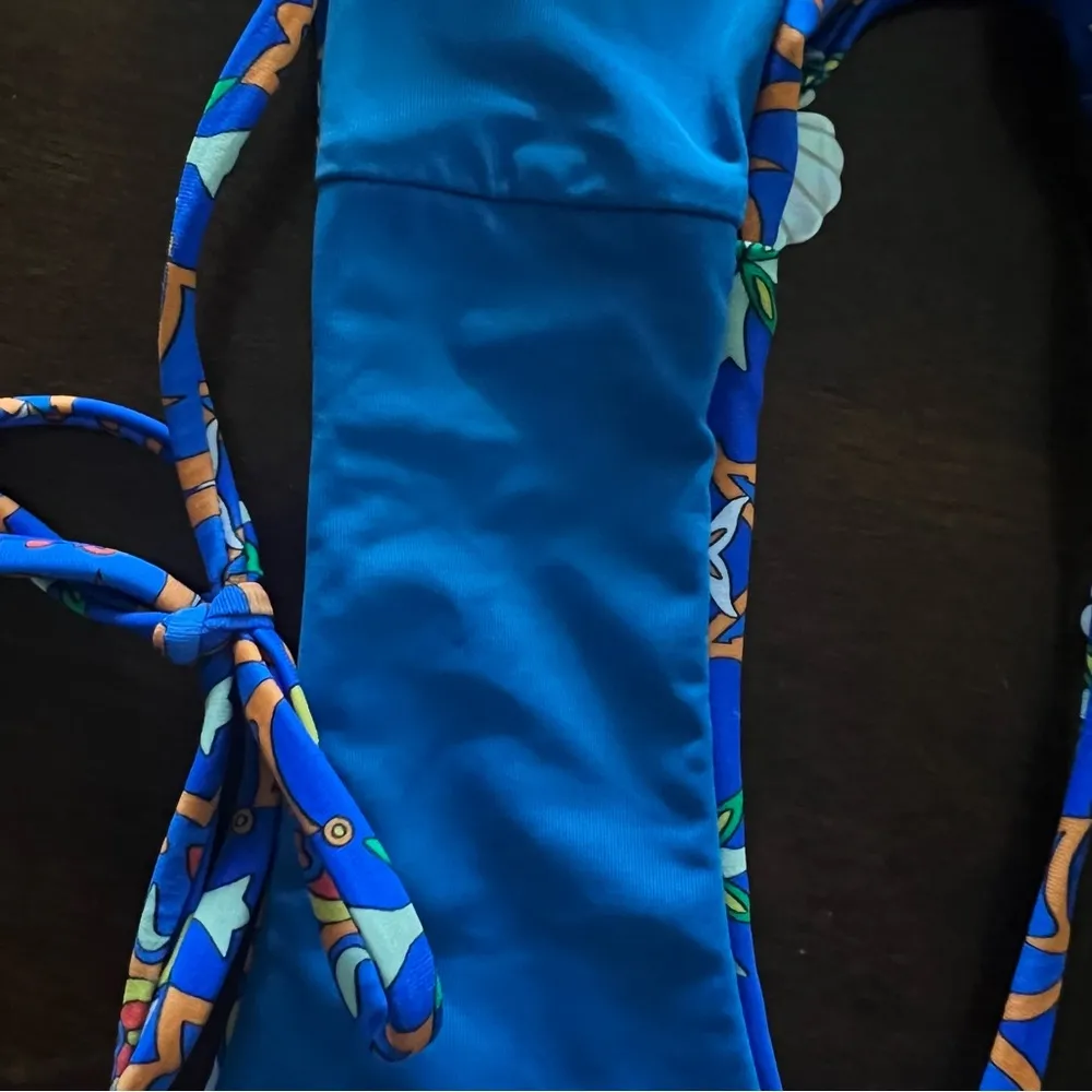 Blackbough Paisley Floral High Waist Side Tie Shell Detail Bikini Bottom XXL - Image 5