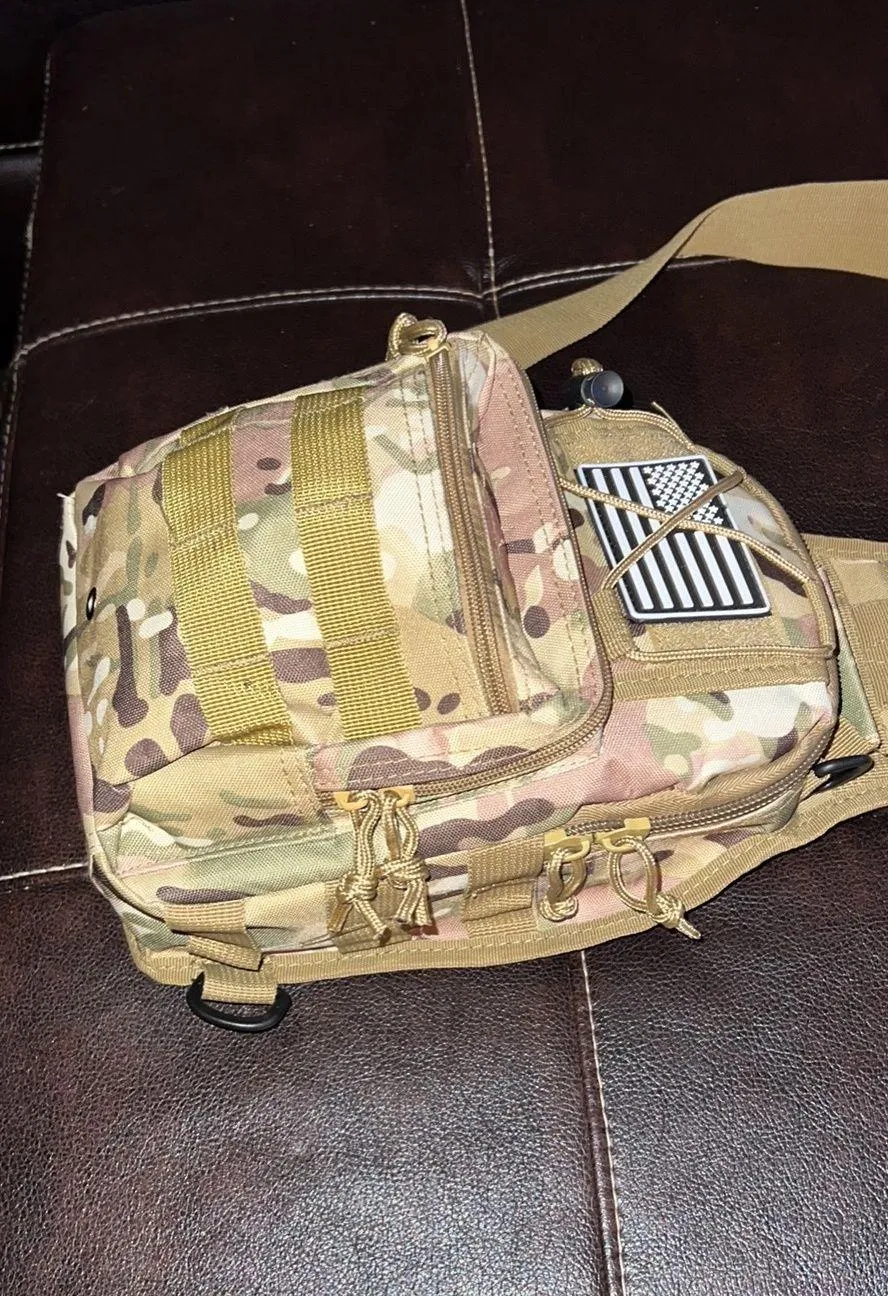 Desert Camo Shoulder Bag Brown - Image 8