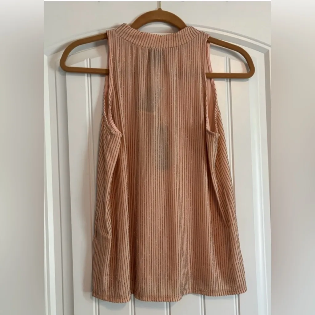 Anthropologie W5 Ribbed Sleeveless Blouse in Peach NWT - Image 4