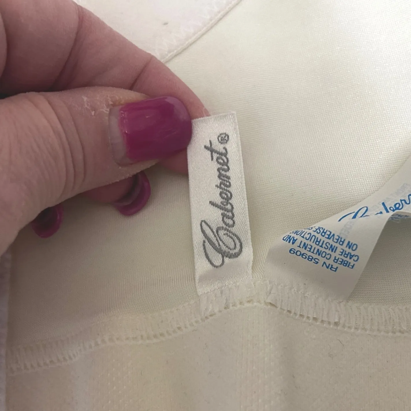 VTG Cabernet Bustier Corset 36D Ivory Bridal Lingerie‎ Satin Jacquard Lace Retro White Size undefined - Image 8