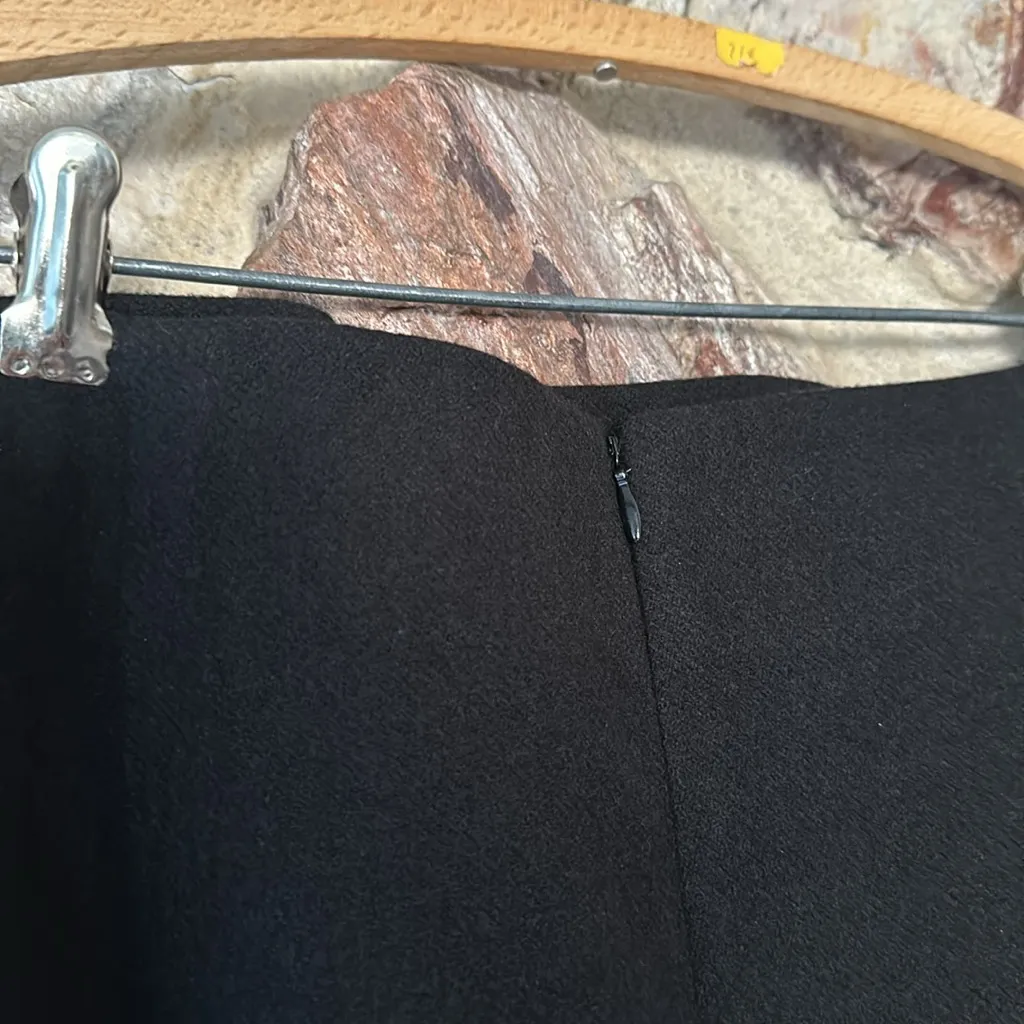 Commense High Waist Tweed Asymmetric Wrap Midi Skirt size XL Black - Image 6