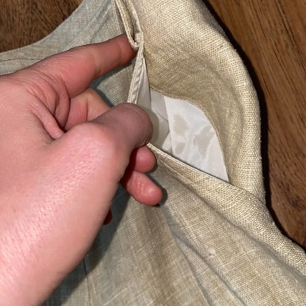 St. John Sport Fashion Fit Linen Tan Trousers GUC Sz 8 Women’s Wide Leg - Image 12