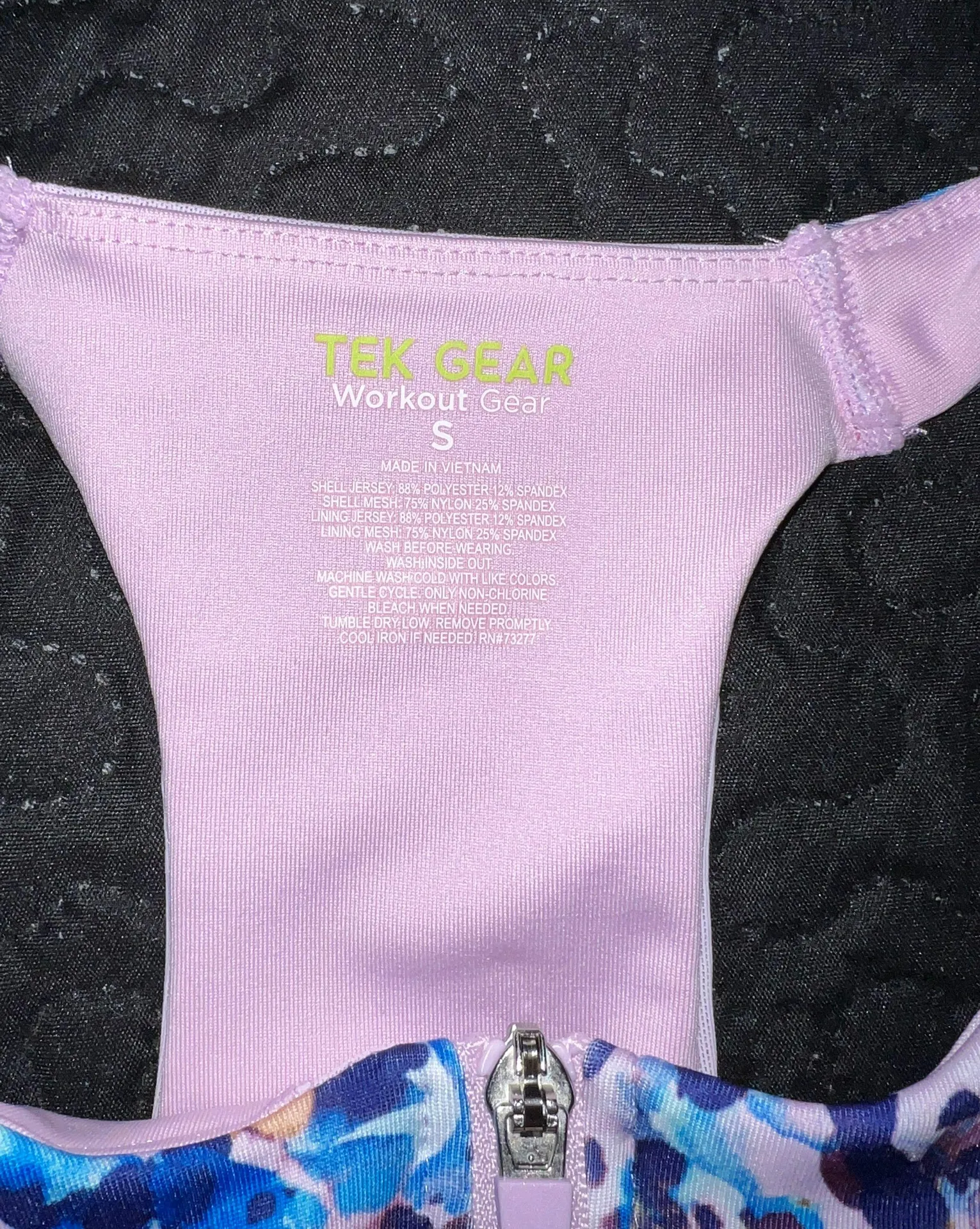 sports bra Racerback front zip athletic activewear sportswear gym workout yoga - Image 3