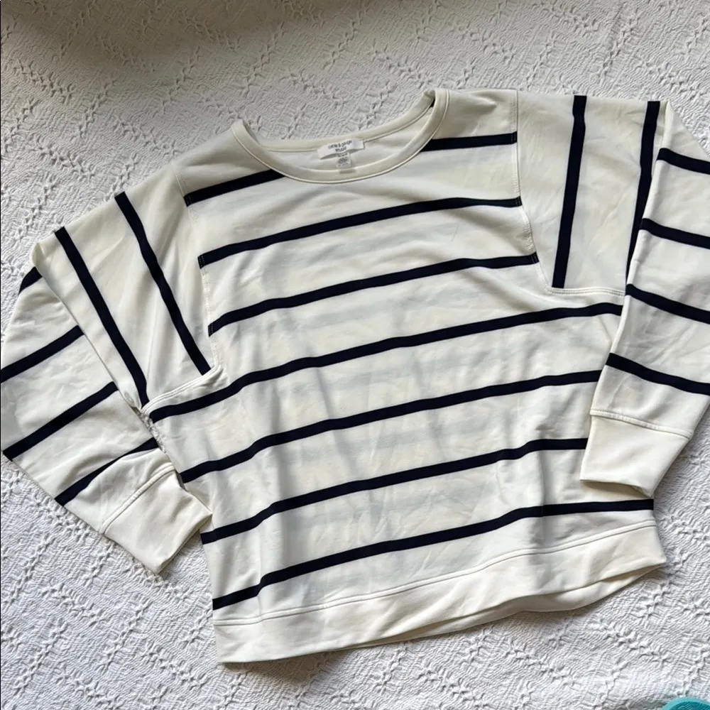 Cable & Gauge Striped Boxy Sweatshirt - Image 7