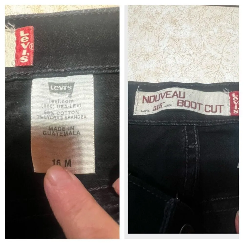 Levi Womans 515 Bootcut Black Jeans Sz 16 - Image 8