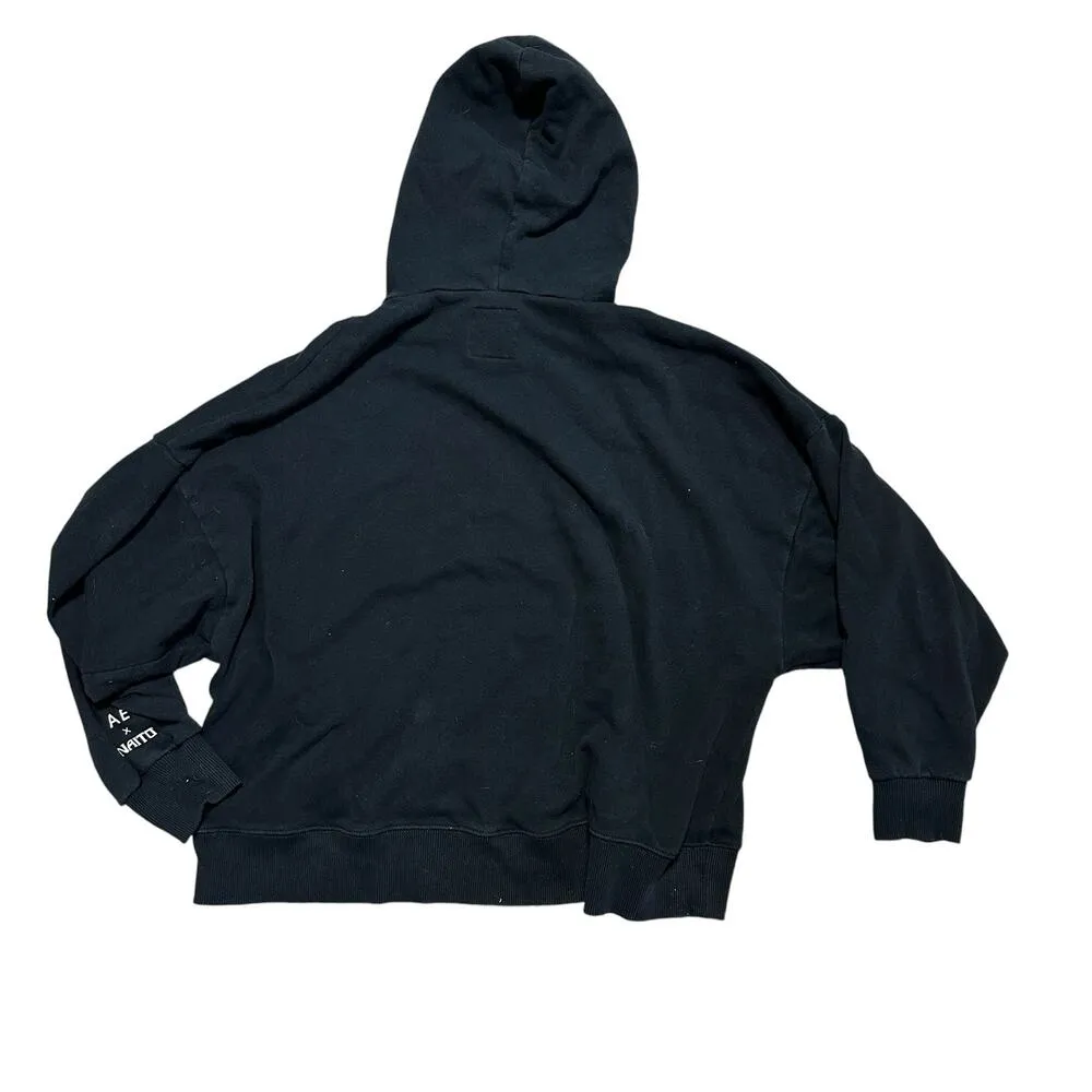 AE x Naito Limited Edition Forever Graphic Black Hoodie Size Medium M - Image 4