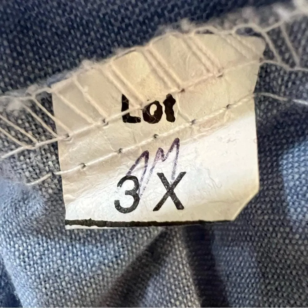 Vintage Bonnie Blair Embroidered Denim Shirt Jacket Western Cowgirl Glam Sz 3X Blue - Image 10