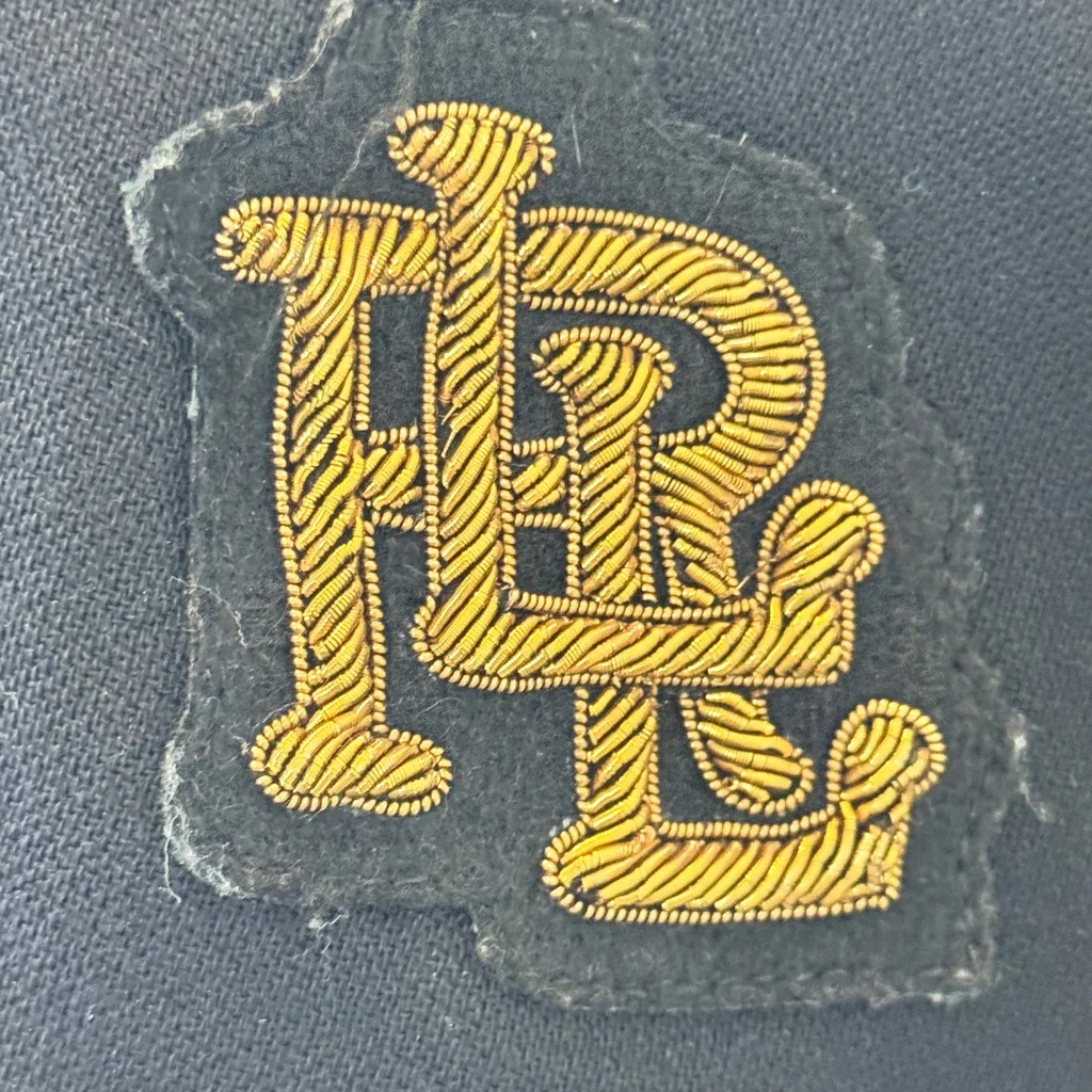 LAUREN Ralph LAUREN 100% Wool Navy Double-Breasted Blazer with Gold Buttons S 14 - Image 8