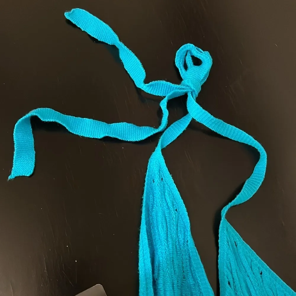 PrettyLittleThing Shape blue knit unitard jumper underbust detail, size 6 NWT - Image 11