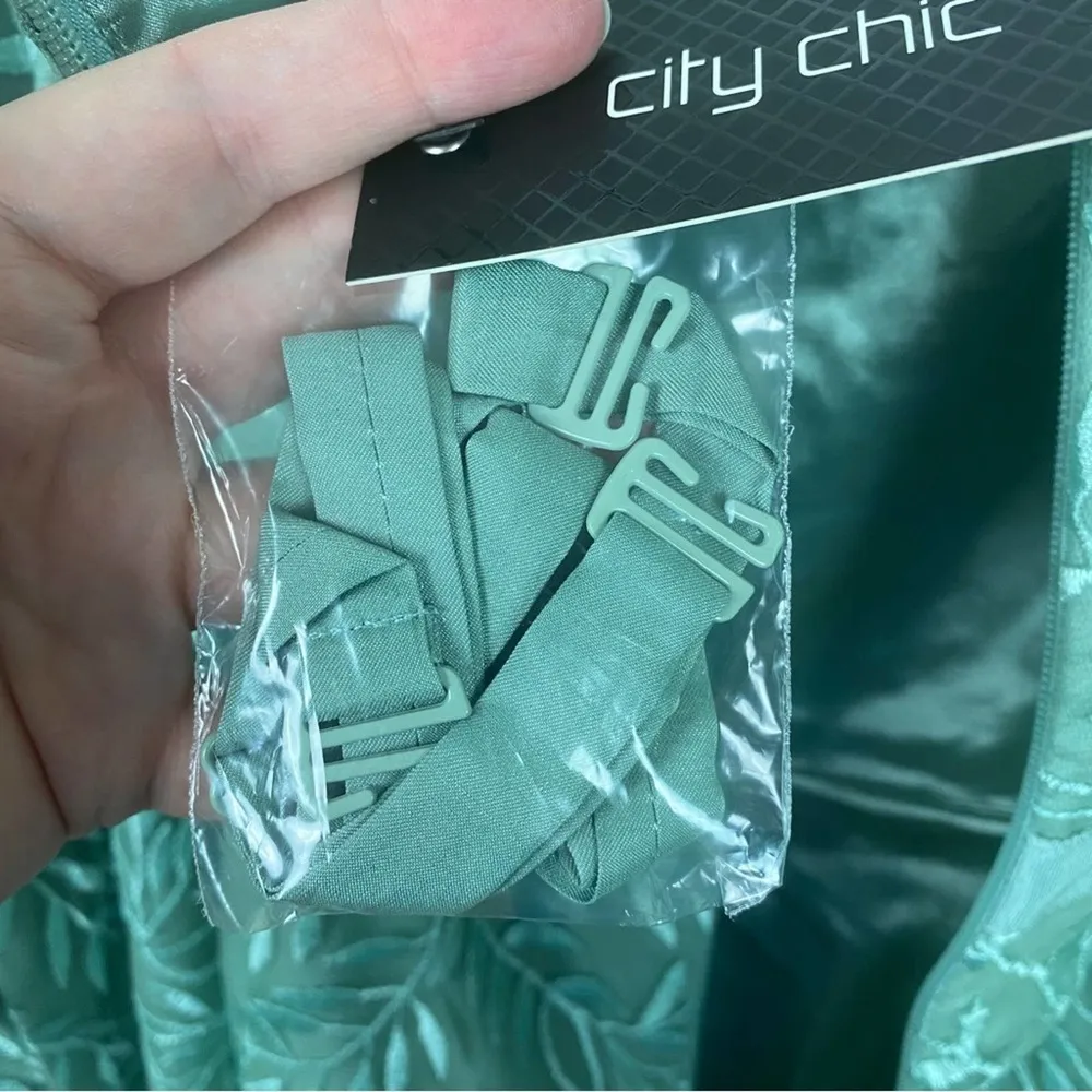 City Chic Seafoam Green Vine Embroidered Dress Sz.XXL(24) NWT - Image 9