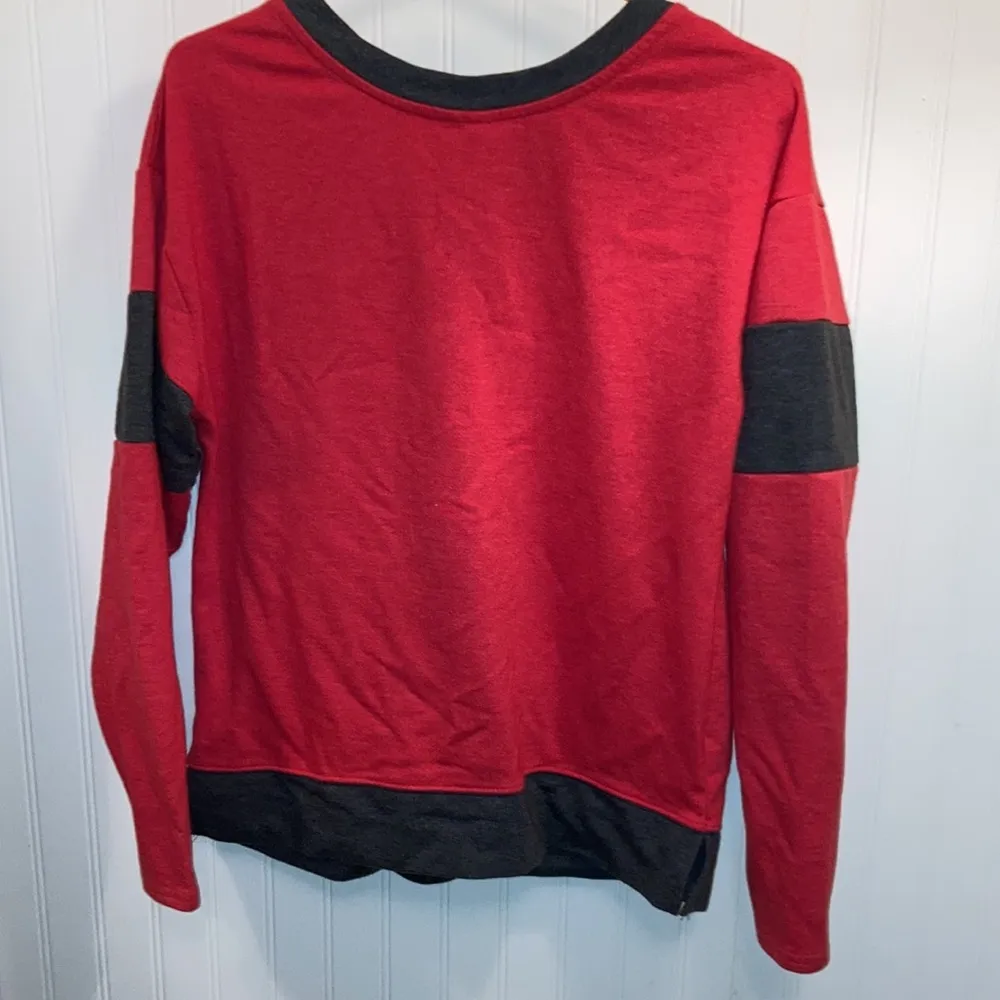 NHL Chicago blackhawks pull over lace up sweatshirt sz M GUC Red Size M - Image 7