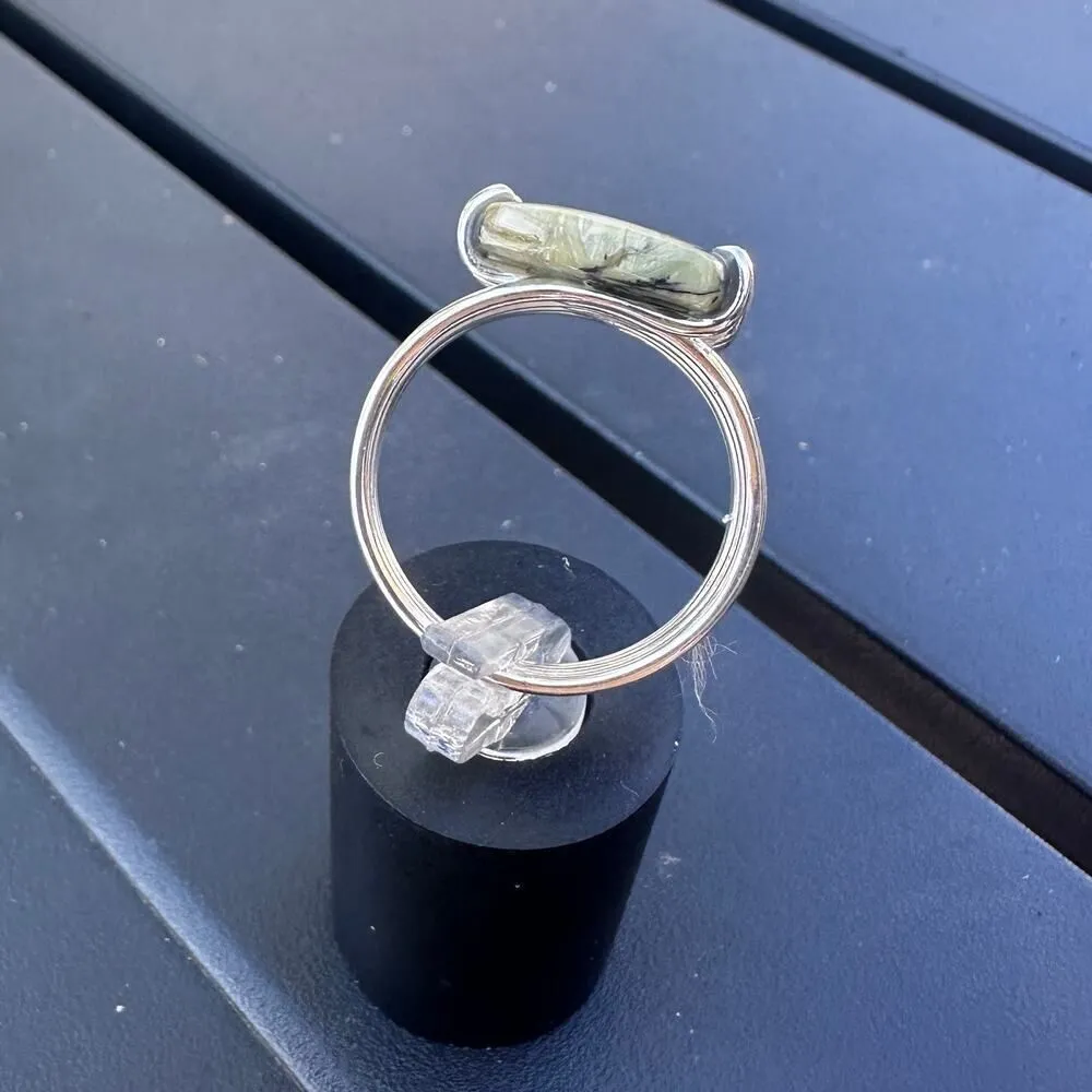 Tanzania Imperial Opal Sterling Silver Ring Green - Image 5