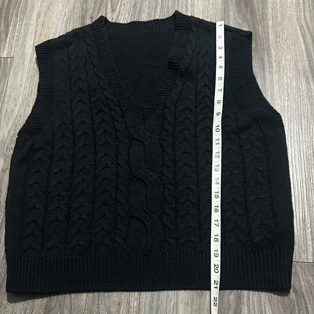 Classic Black Knit Vest - Image 5