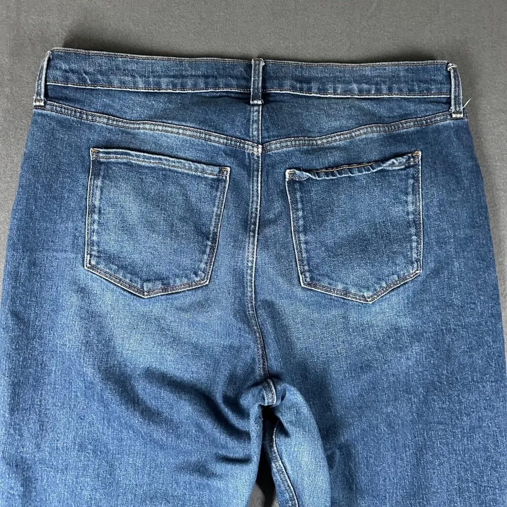 Old Navy Womens 18 Boyfriend Extra High Rise Denim Blue Jeans Ankle Crop Baggy - Image 12