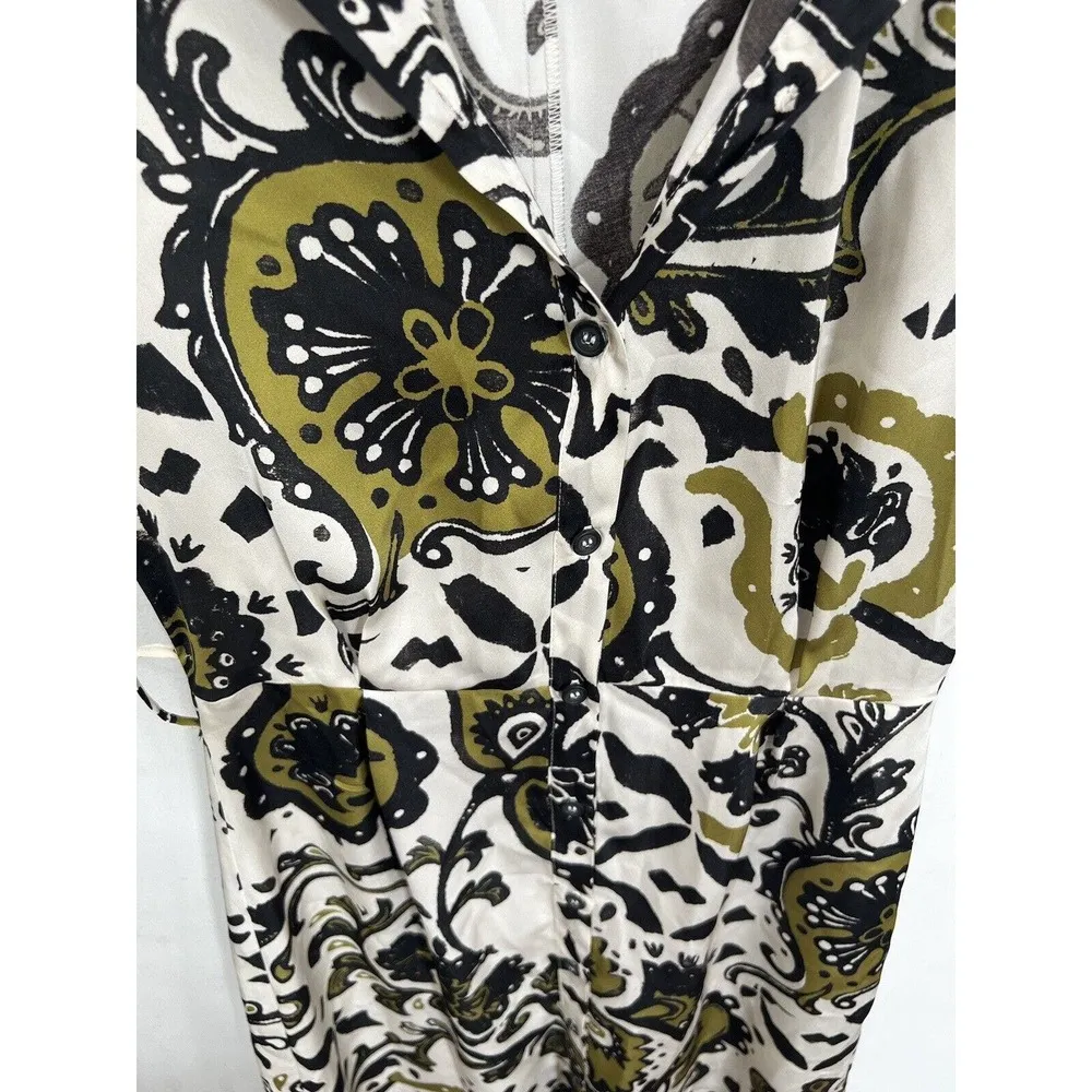 ZARA PRINTED DRESS MULTICOLORED SIZE XS| Missing Belt - Image 5