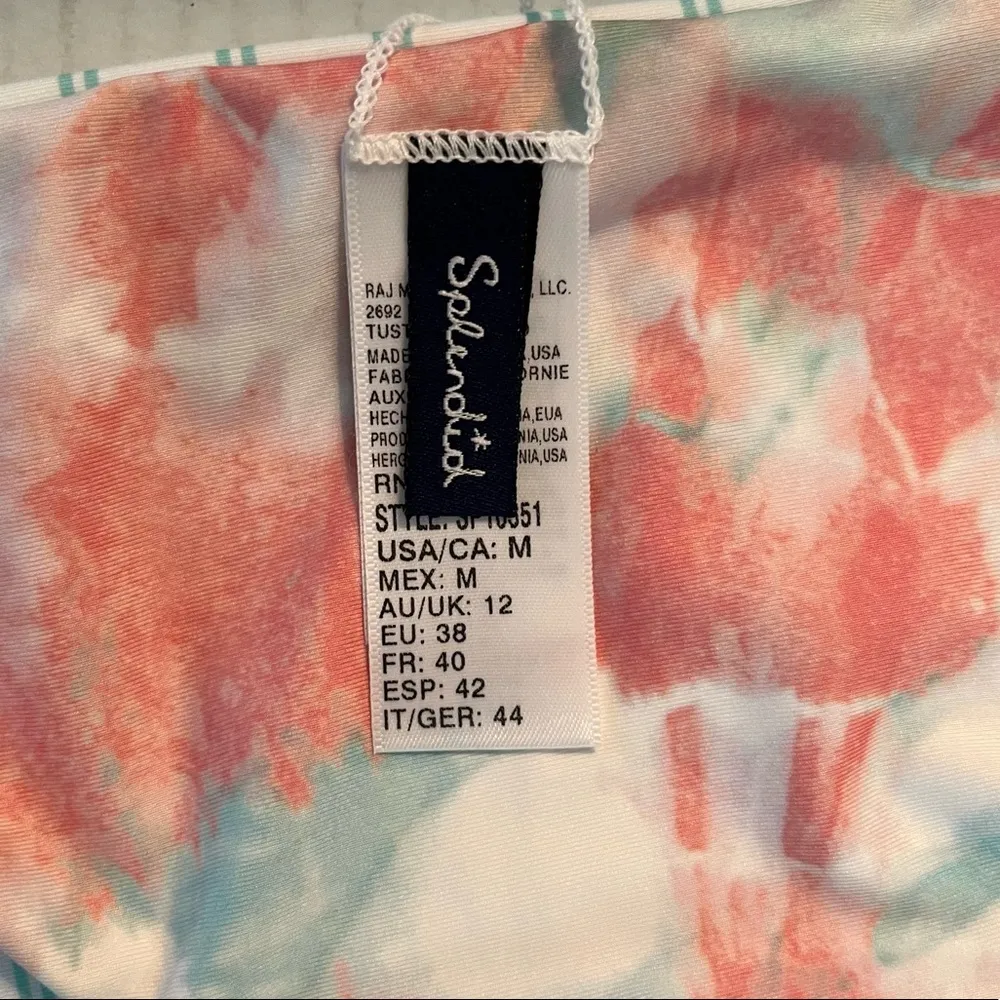 Splendid Bellini Reversible Retro Bikini Bottom Sz M NWT Tie-Dye & Stripes - Image 9