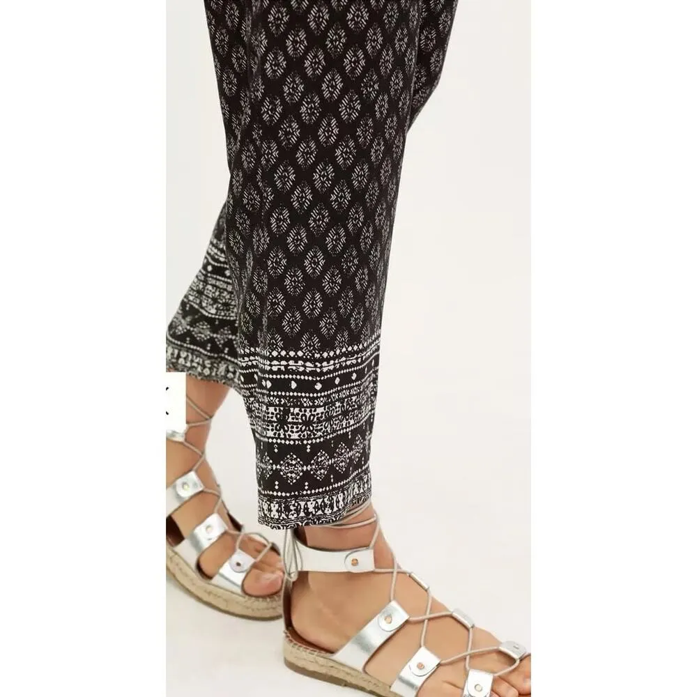 Anthropologie Hei Hei Rhodes Jumpsuit M Gray Black Blouson Pockets Boho Chic - Image 5