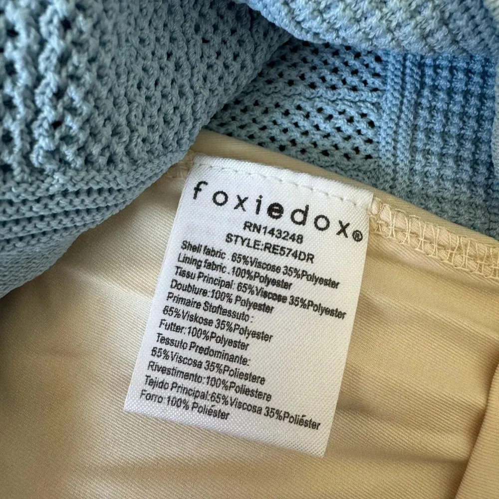 Foxiedox Bardot Dress in Baby Blue - Image 10