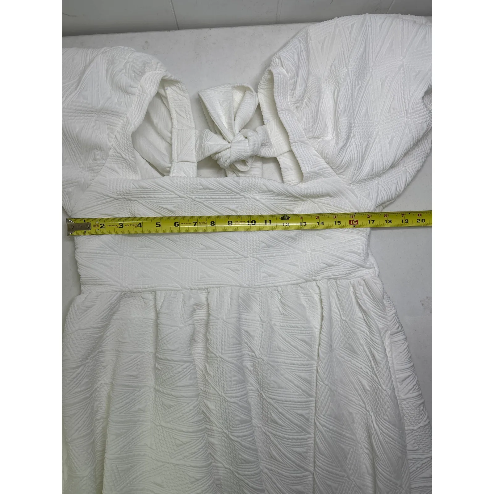 Free People Violet Babydoll Mini Dress in White. New with Tag! Size L. - Image 7