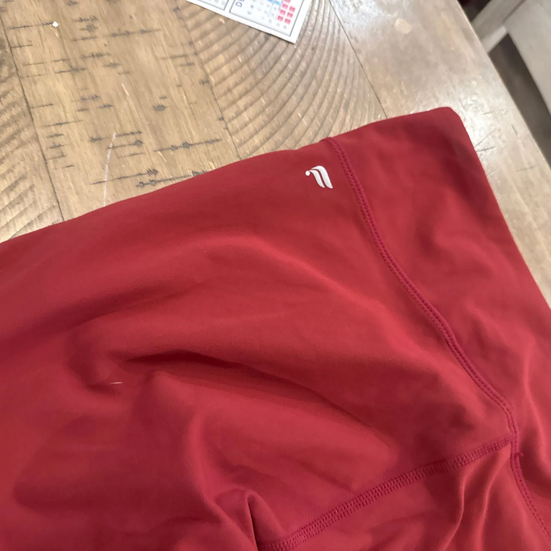 Fabletics PureLuxe Mid-Rise Ruched 7/8 Leggings in Red - Image 4