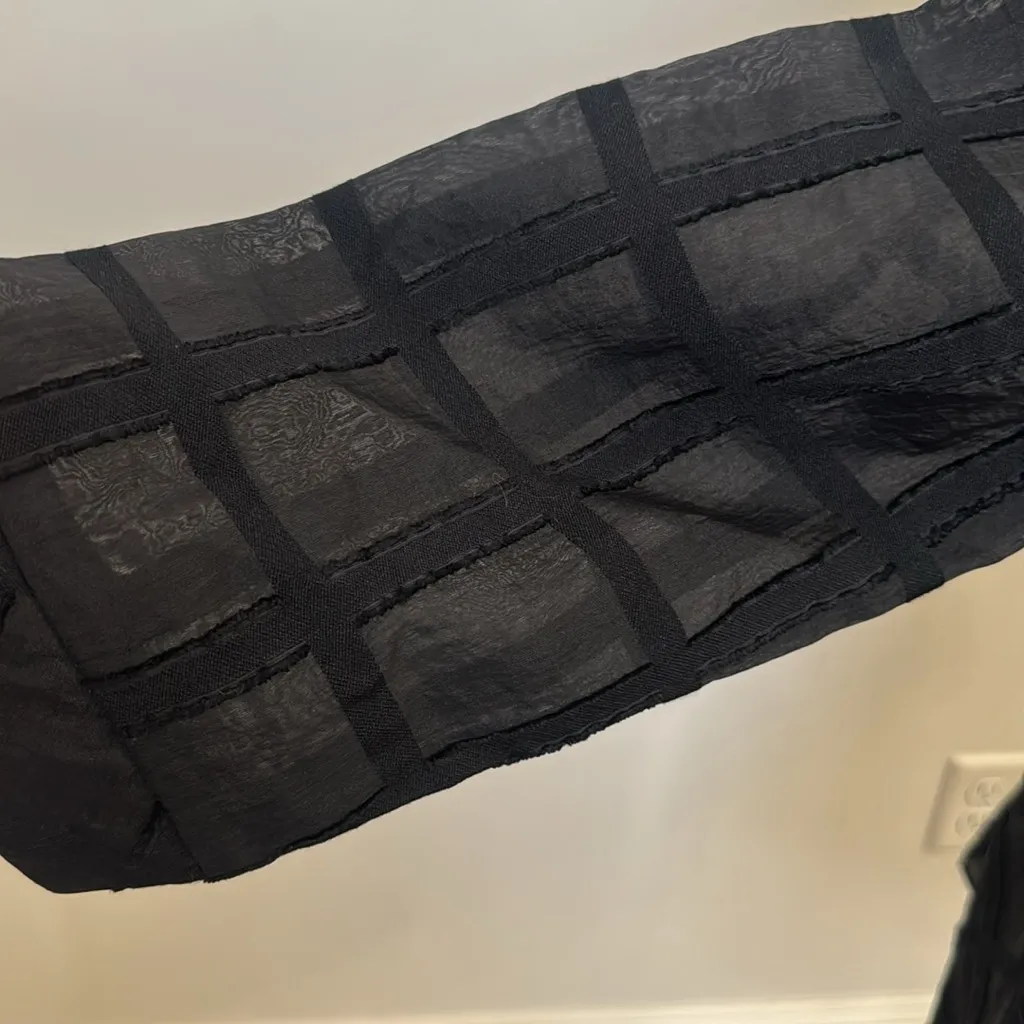 Lior Paris Victoria Casual Dress Jacket Three Quarter Sleeve High Low black Sz L Size L - Image 4