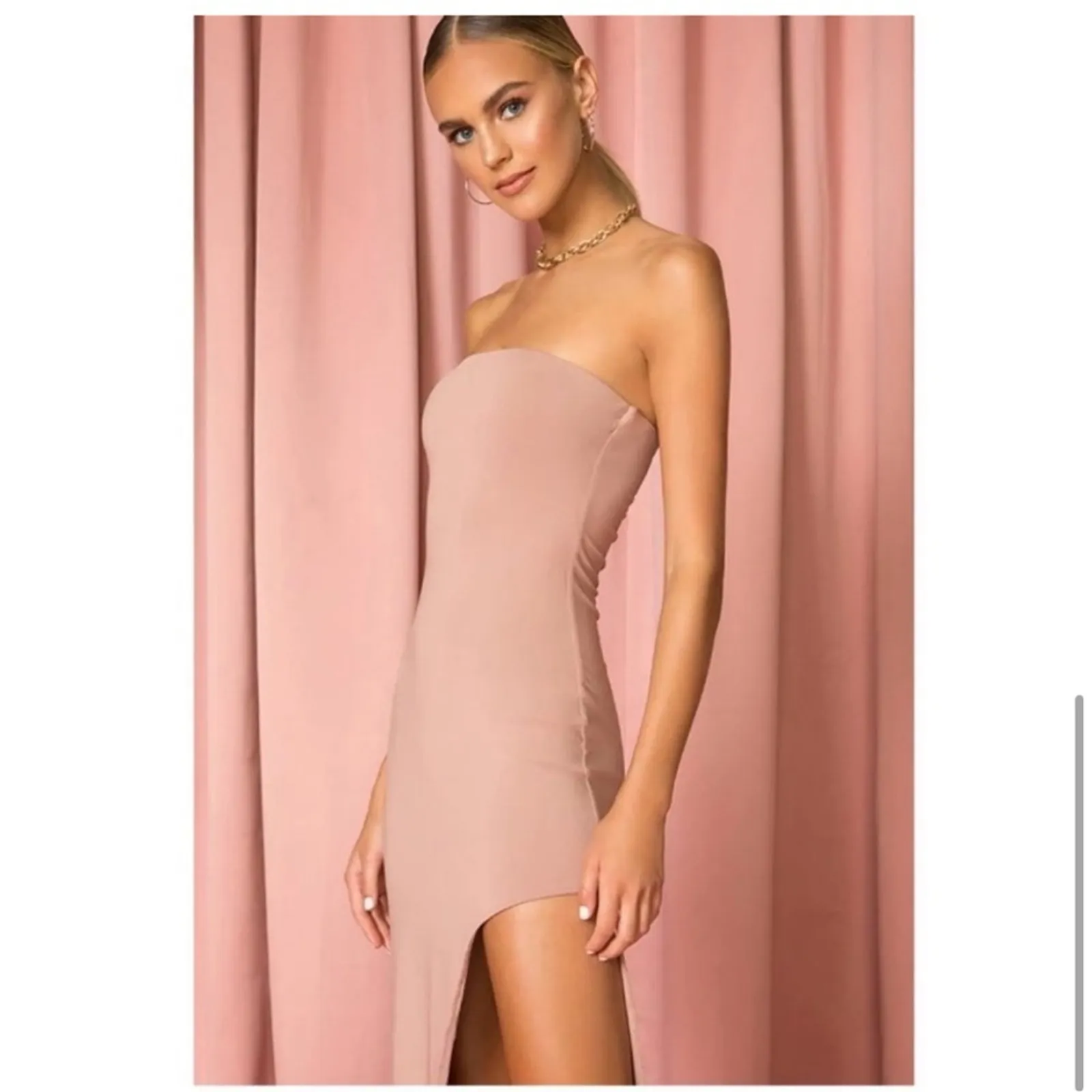 NWT SUPERDOWN Toni‎ Slit Maxi Dress in Mocha - Image 5